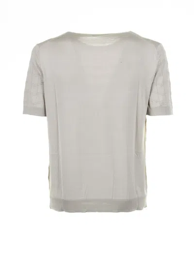 Paolo Pecora Beige Cotton And Silk T-shirt