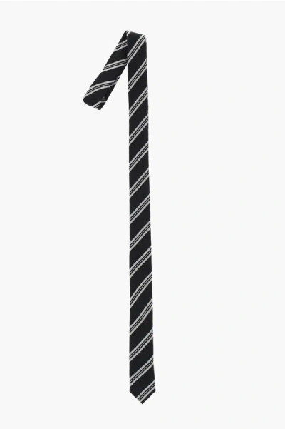 Corneliani Cc Collection Oblique Striped Silk Blend Tie