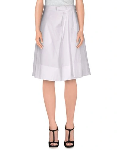 Rochas Knee Length Skirt In White