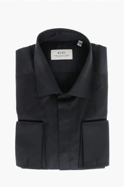 Corneliani Cc Collection Popeline Cotton Shirt With Hidden Buttoning
