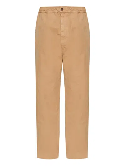 Mm6 Maison Margiela Beige Cotton Canvas Trousers