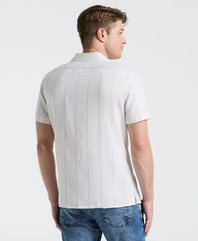 Perry Ellis Men's Ecoveroâ¢ Striped Camp Collar Shirt