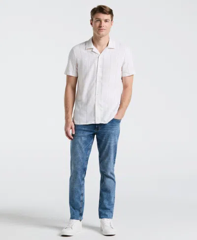 Perry Ellis Men's Ecoveroâ¢ Striped Camp Collar Shirt