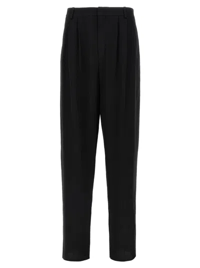Saint Laurent Button Detailed Straight Leg Trousers