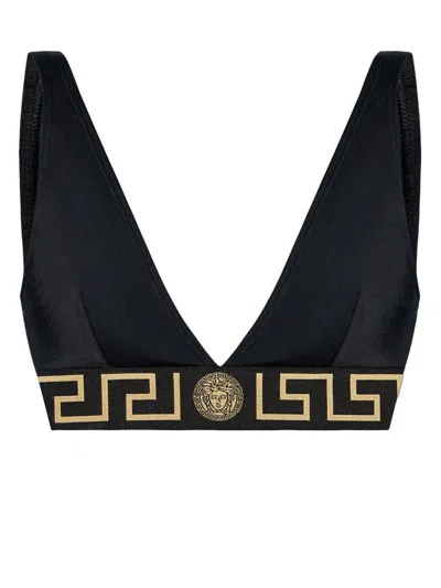 Versace Women Bikini Top With Logo Band