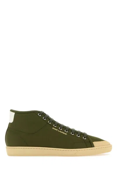 Saint Laurent High-top Sneakers With Embossed Back Tab