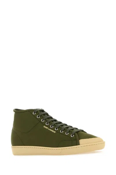 Saint Laurent High-top Sneakers With Embossed Back Tab