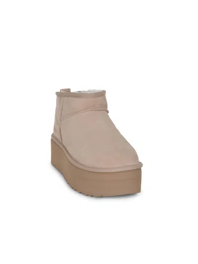 Ugg Classic Ultra Mini 1135092-san Platform Boots Women Sand Suede Comfort Ankle