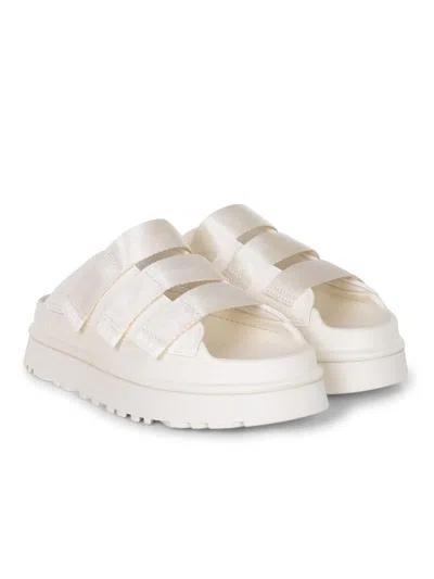 Ugg Goldenglow Ivory Fabric Blend Slippers
