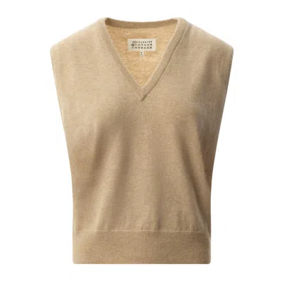 Maison Margiela Knitted V-neck Wool Vest