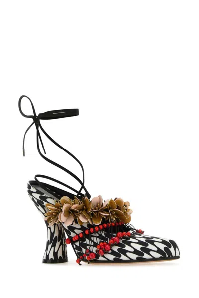 Dries Van Noten Printed Décolleté With Sequ