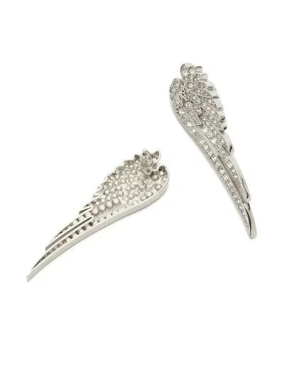 Palm Angels Angel Wing Strass Earrings