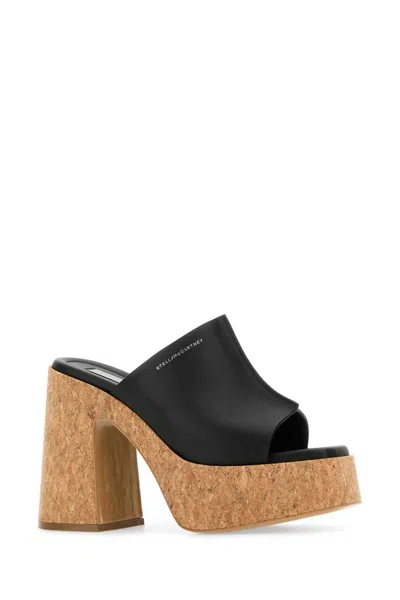 Stella Mccartney Eco-friendly Square Open Toe Cork Platform Heels