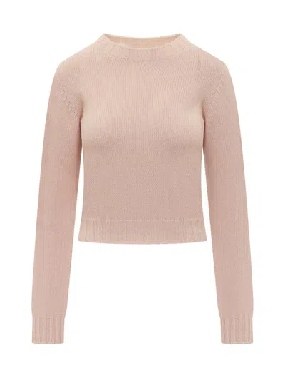 Palm Angels Knit Crew-neck Sweater With Ribbed Cuffs And Hemline