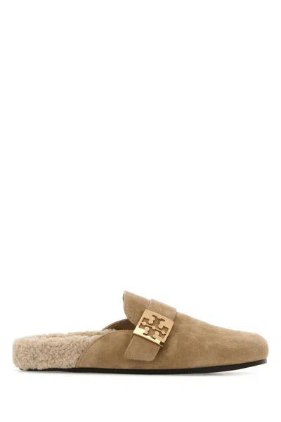 Tory Burch Mules Mellow In Shearling Color Taupe