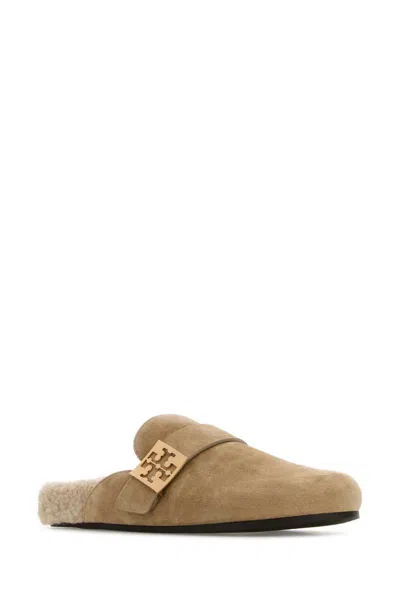 Tory Burch Mules Mellow In Shearling Color Taupe