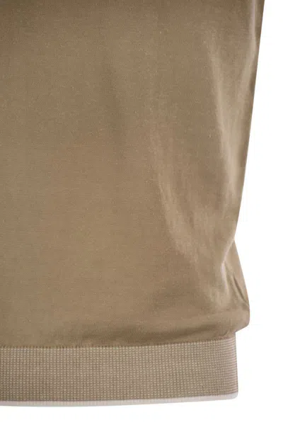 Peserico Polo Shirt In Linen And Cotton Yarn