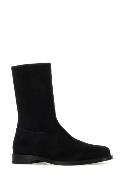 Dries Van Noten Calfhair Block Heel Ankle Boots