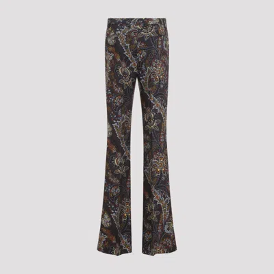 Etro Paisley-print Flared Trousers