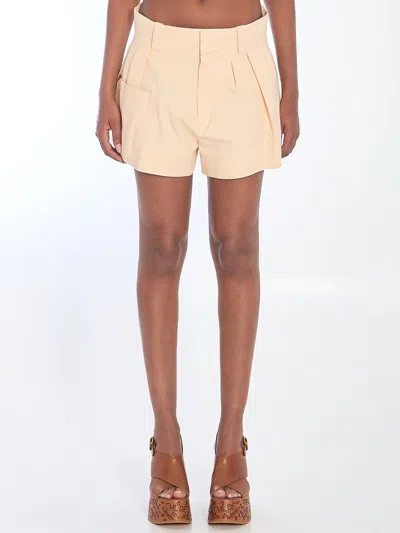 Shop Chloé Cotton Canvas Mini Shorts