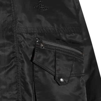 Vivienne Westwood Hooded Design Jacket With Elastic Hem And Multiple Pockets