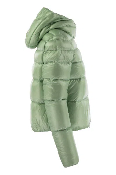 Herno Women Ultralight Nylon Bomber Jacket With Hood