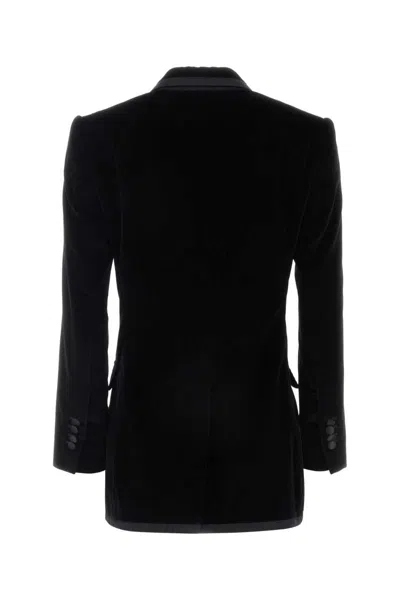 Dolce & Gabbana Velvet Blazer With Button Detailing And Longline Silhouette