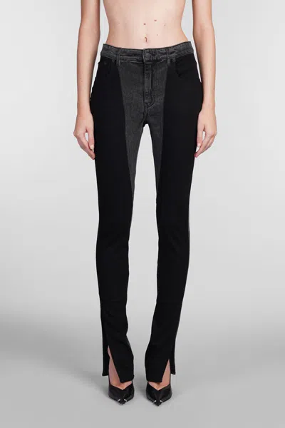 Mugler Jeans In Black Cotton