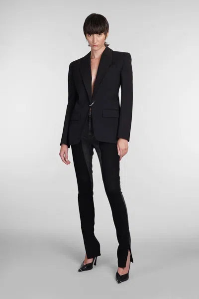 Mugler Jeans In Black Cotton