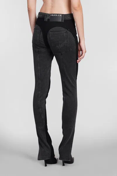 Mugler Jeans In Black Cotton