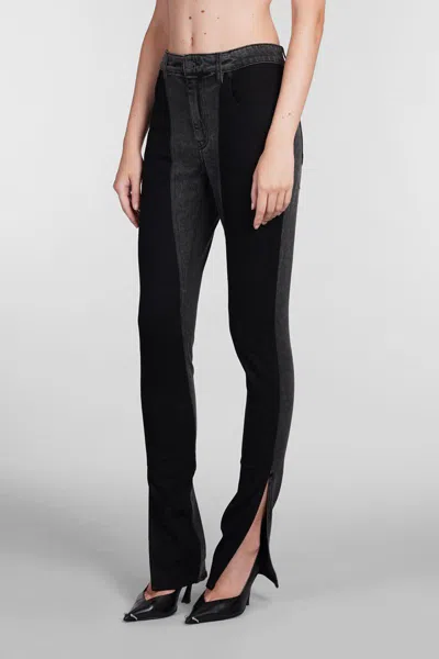 Mugler Jeans In Black Cotton