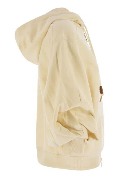 Moncler Women Cotton Sweatshirt With Hood And Zip