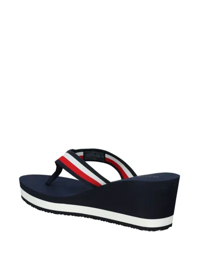 Tommy Hilfiger Signature Strap Wedge Flip-flops