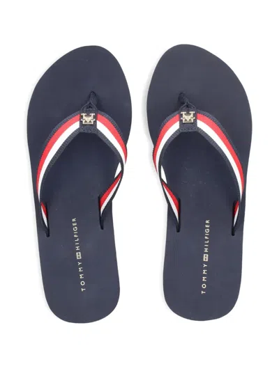 Tommy Hilfiger Signature Strap Wedge Flip-flops