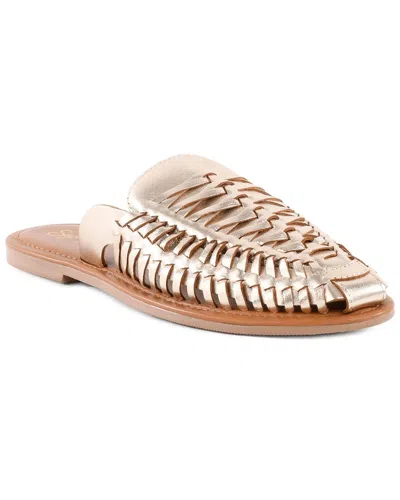 Seychelles Woven Leather Mule In Gold