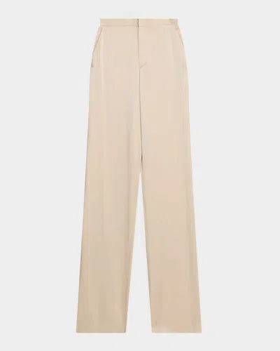 Lapointe High-rise Doublefsce Satin Wide-leg Trousers In Multi