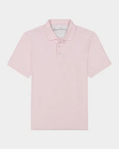 Robert Graham Elias Basket Weave Jacquard Knit Polo