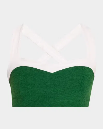 Beyond Yoga Spacedye Trophy Sports Bra In Green