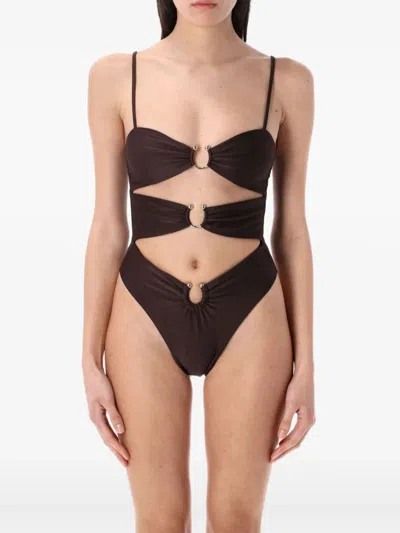 Swim By Di Chocolate One-piece Swimsuit With Adjustable Straps