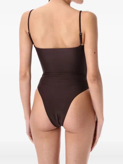 Swim By Di Chocolate One-piece Swimsuit With Adjustable Straps