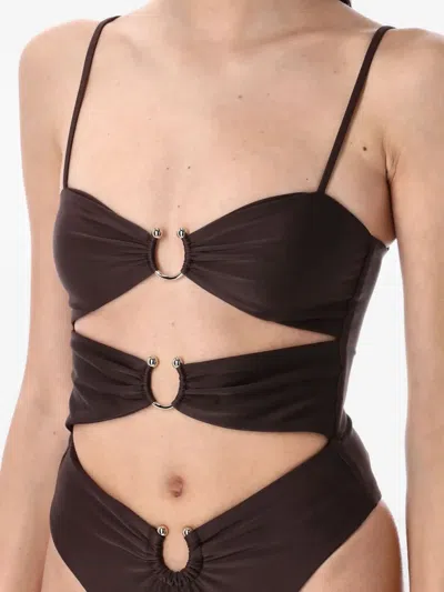 Swim By Di Chocolate One-piece Swimsuit With Adjustable Straps