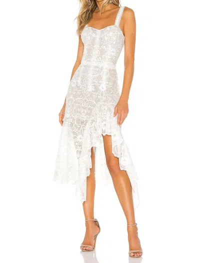 Bronx And Banco Tiffany Blanc Midi Dress In White