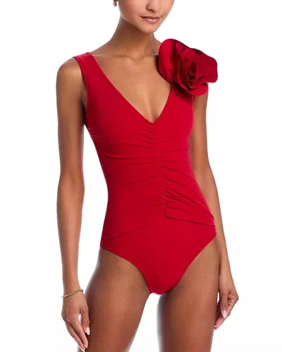 Chiara Boni La Petite Robe Rosette One Piece In Scarlet Red