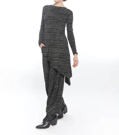 MATTHILDUR AUBREY ASYMMETRICAL TOP IN BLACK STONE PRINT 