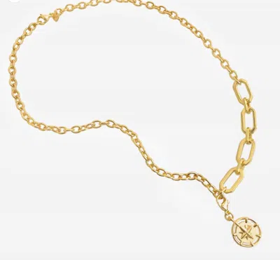 Omg Blings Women's Oval Chain Necklace With Removable Pendant In Gold