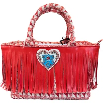 Rue Madam Paris Women's Kos M Tweed Bag In Red