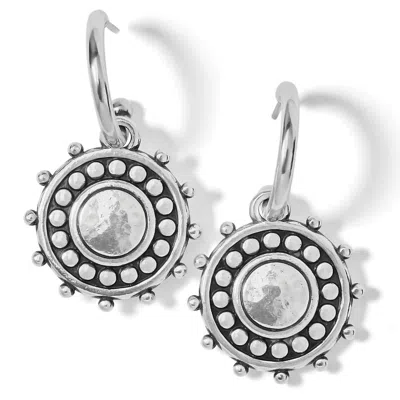 Brighton Women's Pebble Dot Medali Reversible Hoop Earrings In Silver