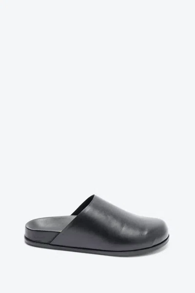 Intentionally Blank Women Agatha Leather Slip On Mules In Black