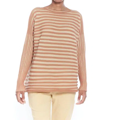 MATTHILDUR TORRENT STRIPE SWEATER IN CORN/APRICOT 