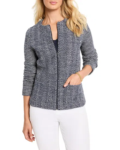 Nic + Zoe Nic+zoe Zip Front Mix Knit Jacket